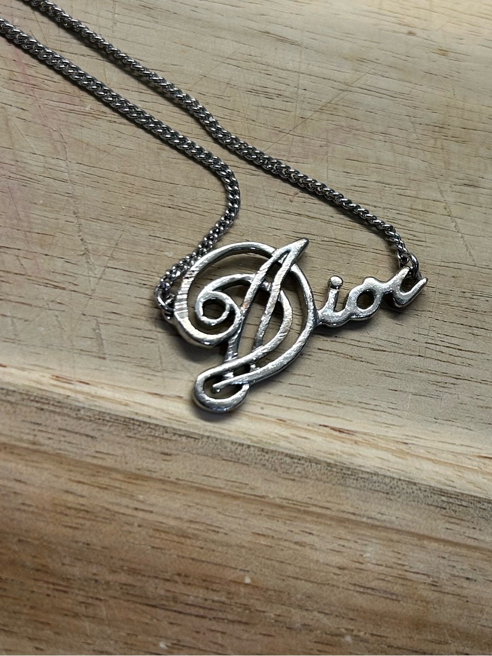 Dior Script Necklace in Sterling Silver - Picture 5 of 5